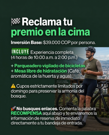 Ruta para ciclistas en El Verjón Bio Casa Colibrí