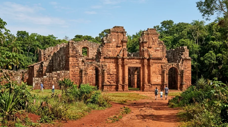 Ruinas jesuíticas de San Ignacio Miní Patrimonio Mundial UNESCO en Misiones Argentina